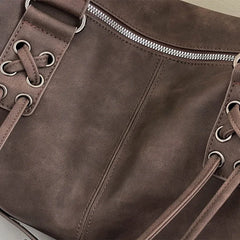 Soft Faux Leather Motorcycle Shoulder Bag