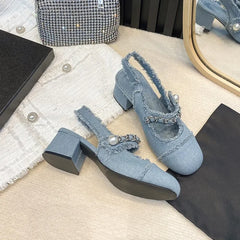 Statement sandals for casual glam summer outfit