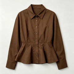 Peplum Button Down Shirt