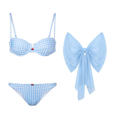 Gingham Print One Piece Bathing Suit