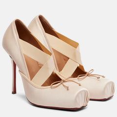 Satin Ballet Criss Cross High Heels