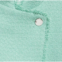 Textured Cropped Fringed Collar Jacket