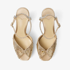 Crystal Embellished Platform Sandals