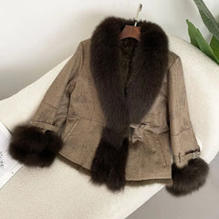 Fur Collar Shearling Jacket