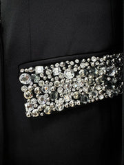 Beaded Embellished Double-Breasted Blazer