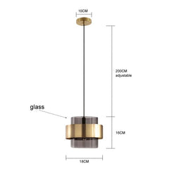 Glass Hanging Lamp Restaurant Bar Decor Pendant Light Lustres