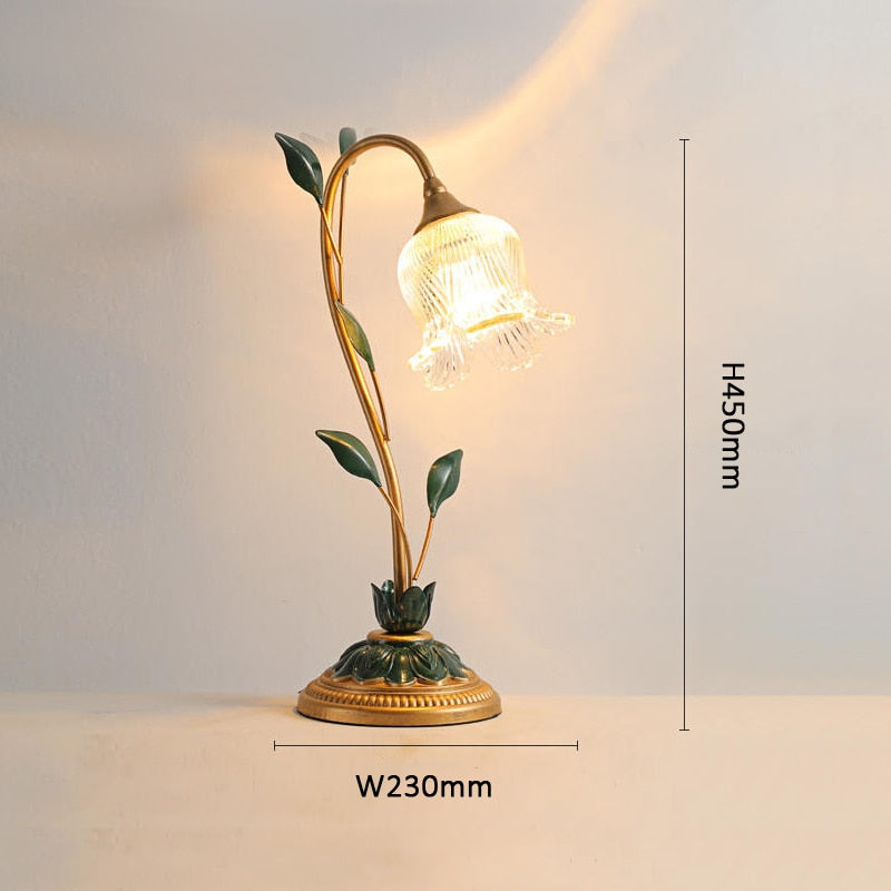 Green Decorative Gold Bronze LED French Flower Lights