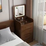 Solid Wood Small Flip Dresser Bedside Storage Cabinet