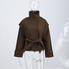 Belted Double Breasted Trench Coat