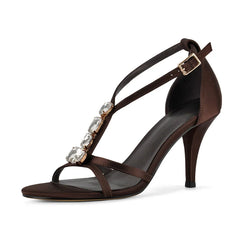 Crystal Embellished Stiletto Heel Sandals