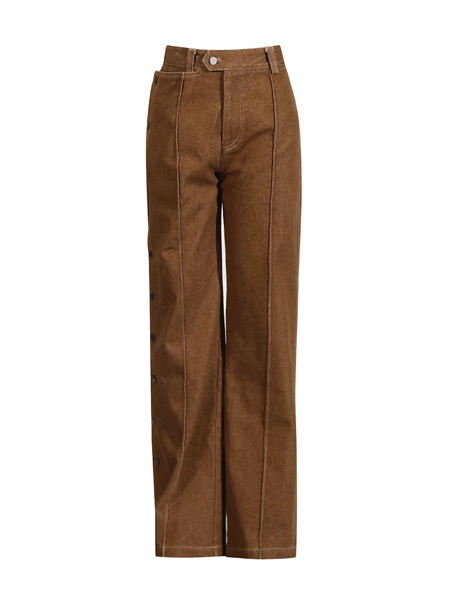 Brown pants on a white background