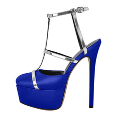 Platform T Strap Stiletto Sandals