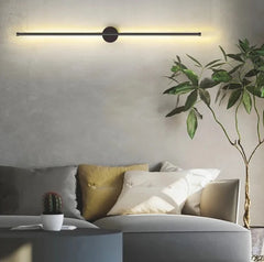 Led Long Wall Lamp Nordic Minimalist Bedside Indoor Wall Light Golden Atelier