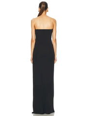 Strapless Gold Detail Maxi Dress
