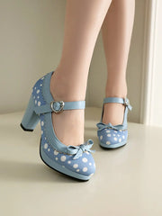 Polka Dot Mary Jane Heels