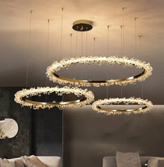 Crystal Ring Luster Pendant Ceiling Chandelier