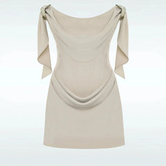 Draped Strapless Mini Corset Dress