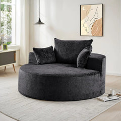 "Modern oversized single sofa chair with curved design"

