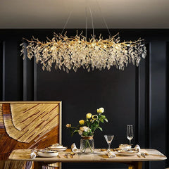 Lustre Crystal Led E14 Suspend Lamp Gold Droplight Fixtures