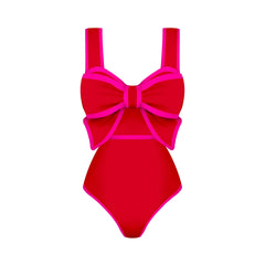 Bow Detail Polka Dot Tankini Swimsuit with Skirt