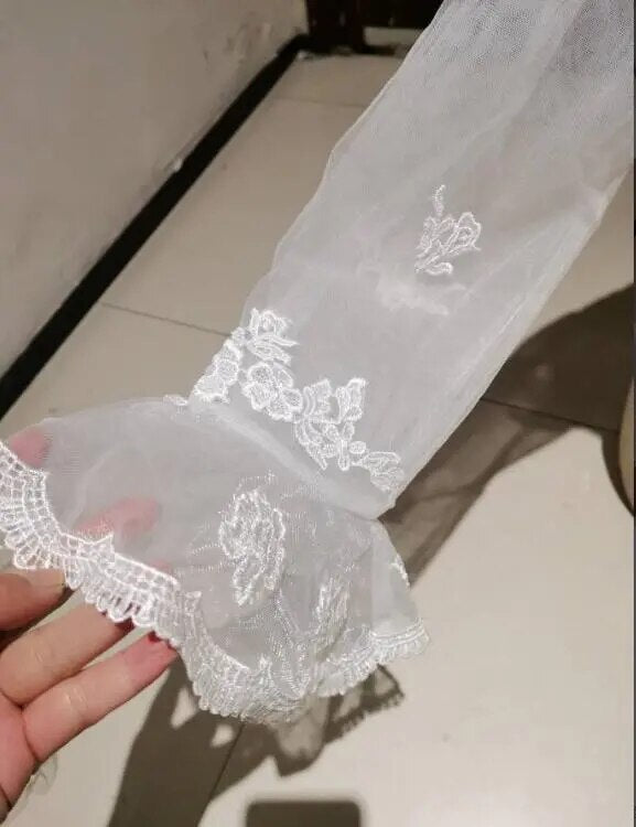 Long sleeve Lace Bridal Wrap Women Shawl