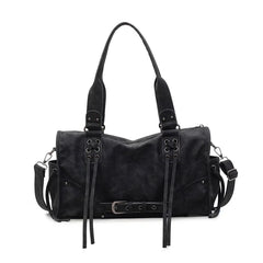 Soft Faux Leather Motorcycle Shoulder Bag