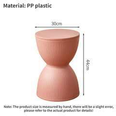 Thickened Plastic Round Hourglass Low Stool