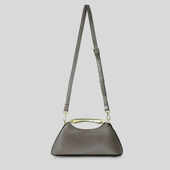 Trapezoid Top Handle Bag with Metal Bar