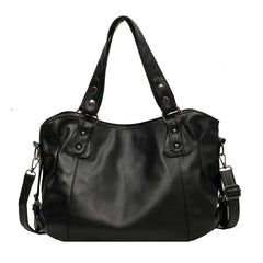 Faux Soft Leather Rivet Detail Tote Bag