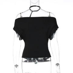 Off-Shoulder Ruched Bodice Top with Button Front
