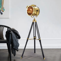 Nordic Creative Designer Stainless Steel Floor Lamp Restaurant Living Room Studio Retro Metal Led Light Home Decoration Lighting Golden Atelier 1