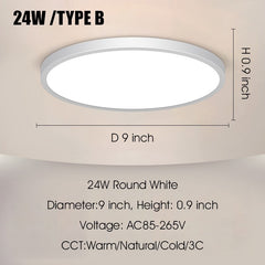 Thin LED 30W 20W 15W 10W Modern Panel Ceiling Lights