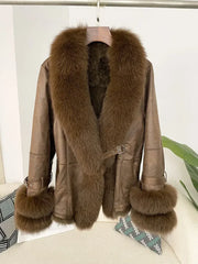 Fur Collar Shearling Jacket