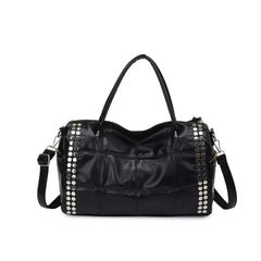 Quilted Rivet Shoulder Bag