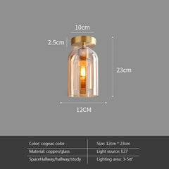 Modern Minimalist Glass Ceiling Light LED E27
