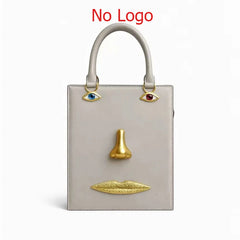 Sculptural Face Embellished Bag