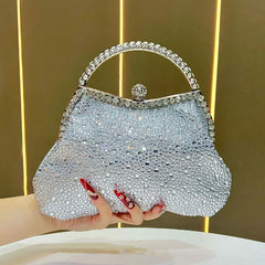 Crystal-Encrusted Top Handle Clutch