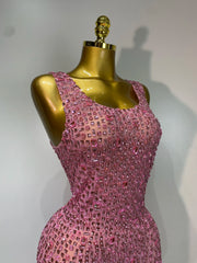 Maxi Dress with Diamond Embellishments