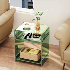 Acrylic Bedside Table Transparent Storage Cabinet