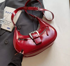 Small Belt Design Faux Leather Shoulder Bags