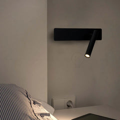 Adjustable Angle Rotating Lamp White and Black Nordic LED Switch Wall Lamp Golden Atelier