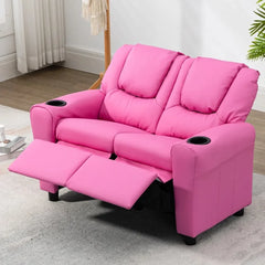 Double kids recliner chair PU leather, U.S. Origin.