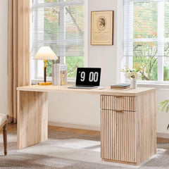 Wood 60" Executive Desk with Storage.