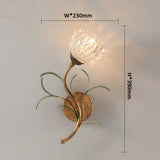 Pastoral Flower Decorative Glass Branch Shaped Lamp