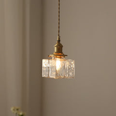 Clear Glass Square Pendant Ceiling Lights