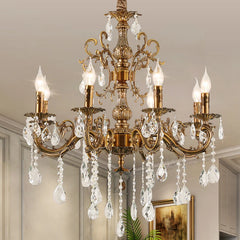 Flash Mount LED Candle Retro Chandelier