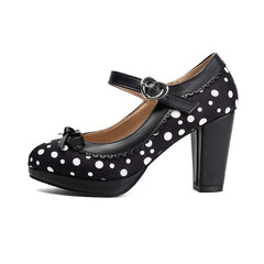 Polka Dot Mary Jane Heels