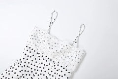 White Polka Dot Spaghetti Strap Dress