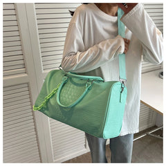 Crocodile Embossed Travel Duffle Bag