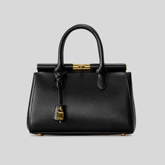Structured Lock Top Handle Bag